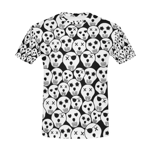 Silly Skull Halloween Design All Over Print T-Shirt for Men (USA Size) (Model T40)