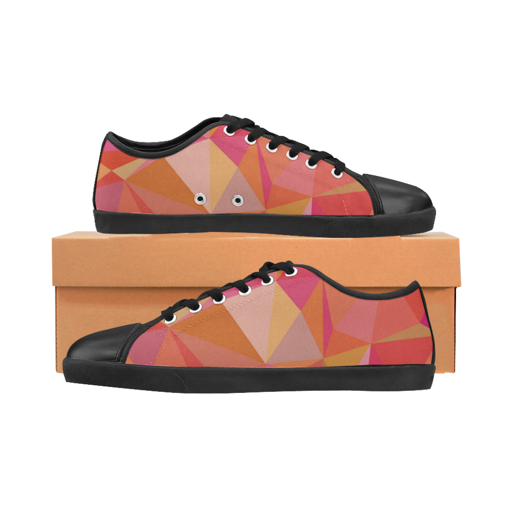 Mosaic Pattern 3 Canvas Shoes for Women/Large Size (Model 016)