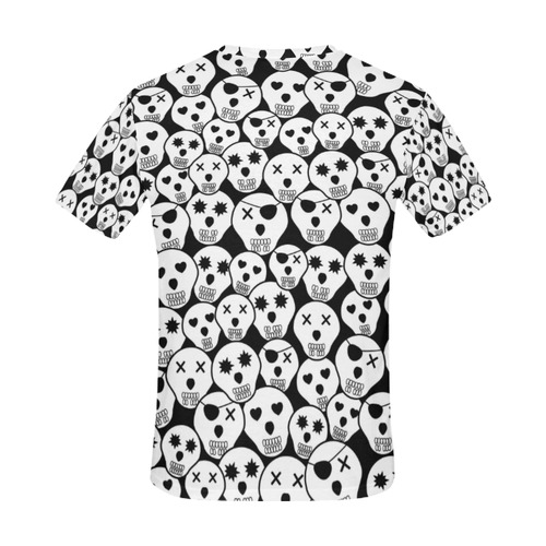 Silly Skull Halloween Design All Over Print T-Shirt for Men (USA Size) (Model T40)