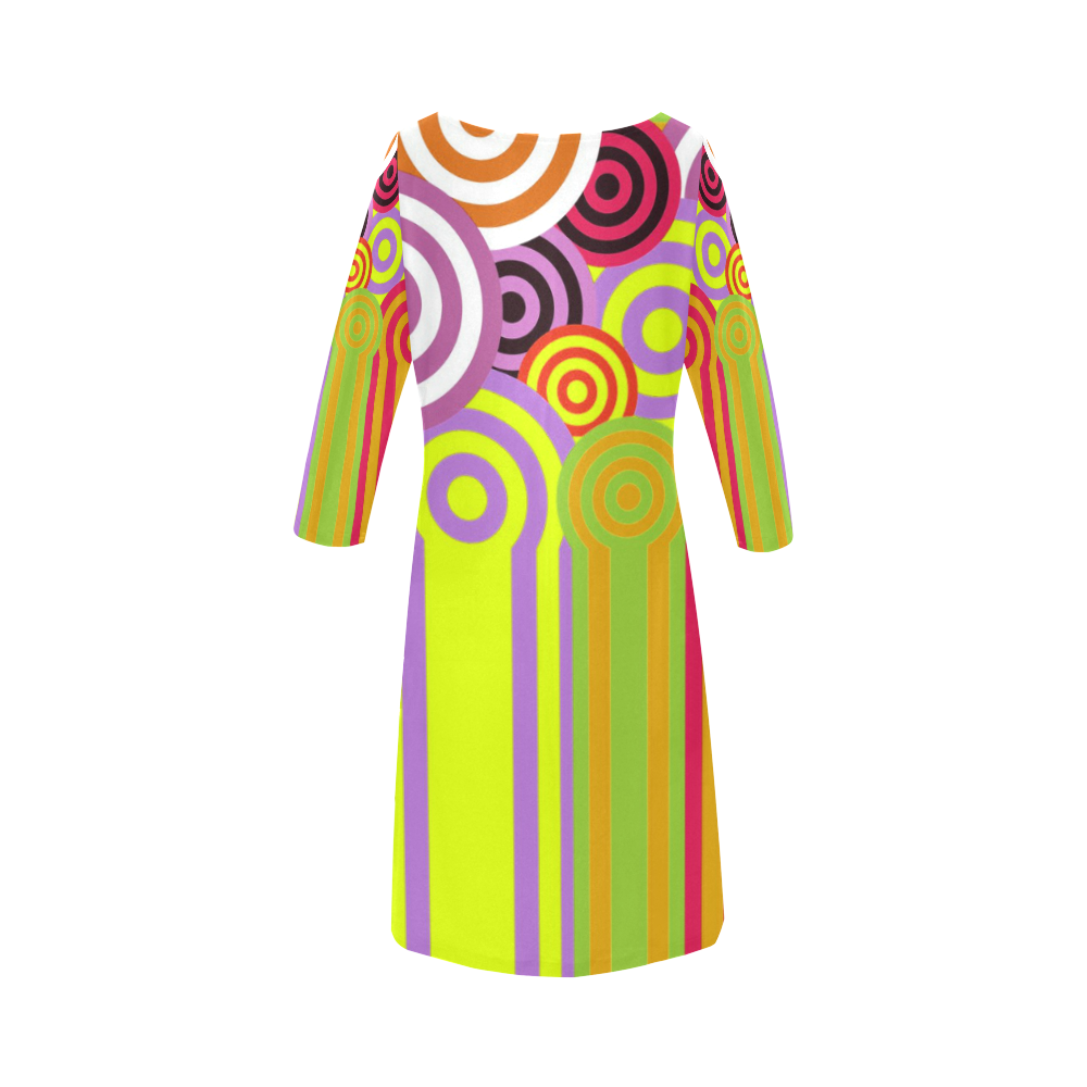 1960's circles Round Collar Dress (D22)