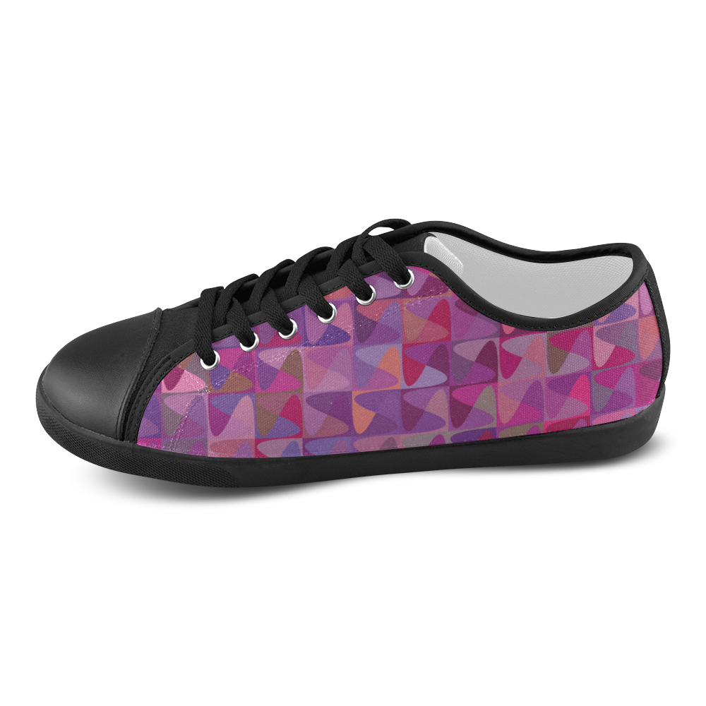Mosaic Pattern 7 Canvas Shoes for Women/Large Size (Model 016)