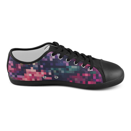 Mosaic Pattern 8 Canvas Shoes for Women/Large Size (Model 016)