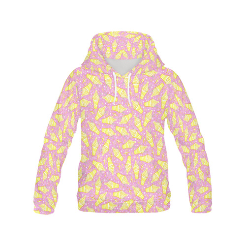 Pineapple Float All Over Print Hoodie for Women (USA Size) (Model H13)