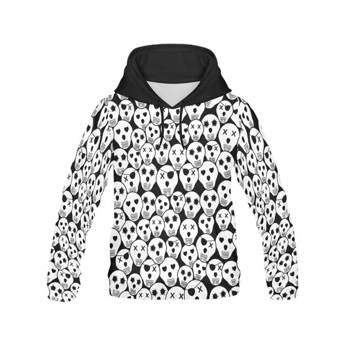 Silly Skull Halloween Design All Over Print Hoodie for Men (USA Size) (Model H13)