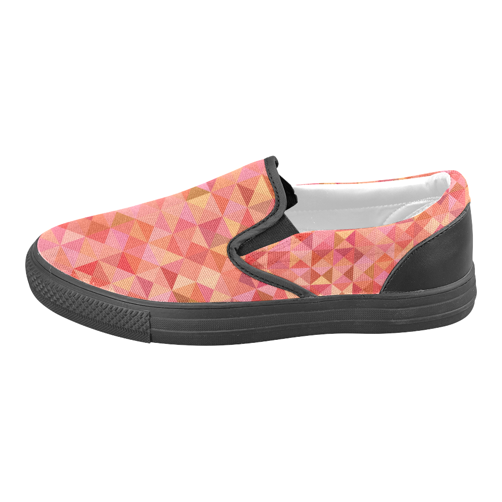 Mosaic Pattern 6 Women's Unusual Slip-on Canvas Shoes (Model 019)