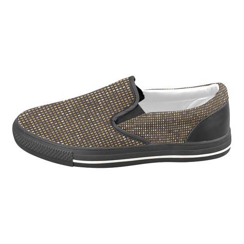 Mosaic Pattern 1 Women's Slip-on Canvas Shoes/Large Size (Model 019)