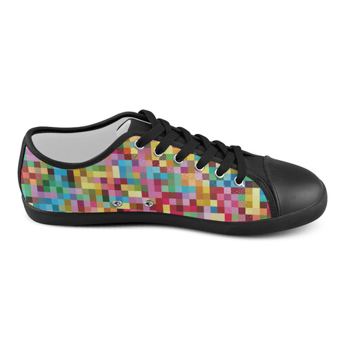 Mosaic Pattern 2 Canvas Shoes for Women/Large Size (Model 016)