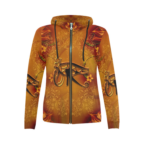The all seeing eye All Over Print Full Zip Hoodie for Women (Model H14)