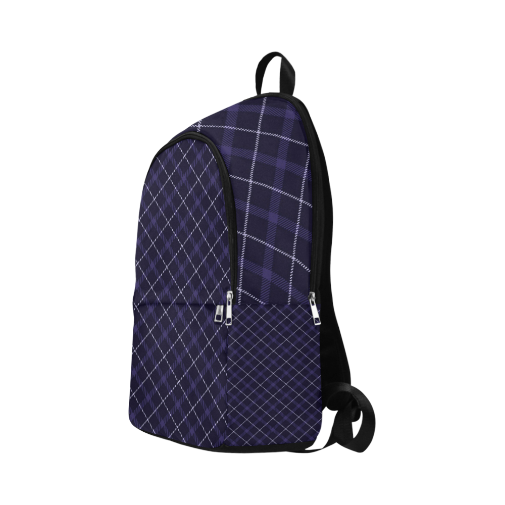 Royal Blue Plaid / Tartan Fabric Backpack for Adult (Model 1659)