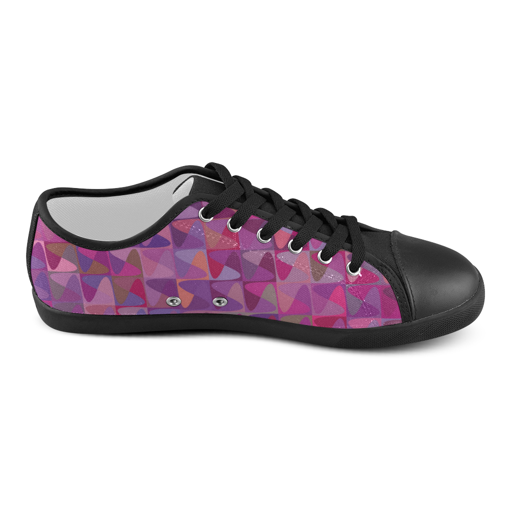 Mosaic Pattern 7 Canvas Shoes for Women/Large Size (Model 016)