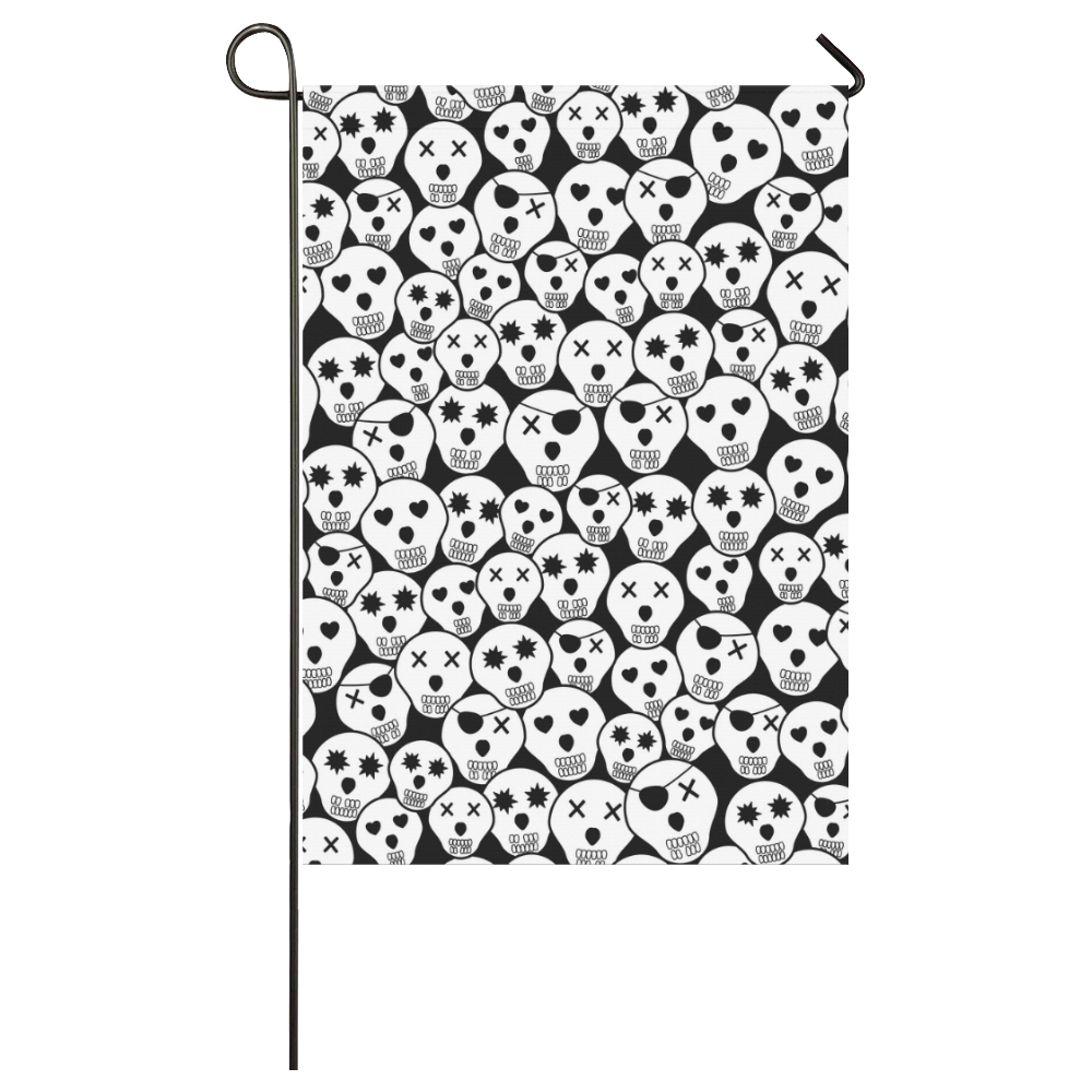 Silly Skull Halloween Design Garden Flag 28''x40'' （Without Flagpole）