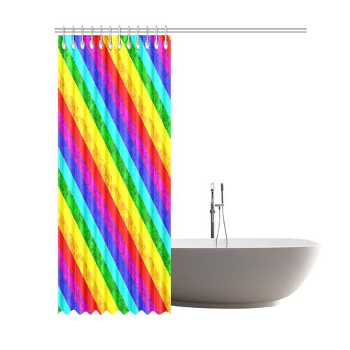 Rainbow abstract pattern Shower Curtain 69"x84"