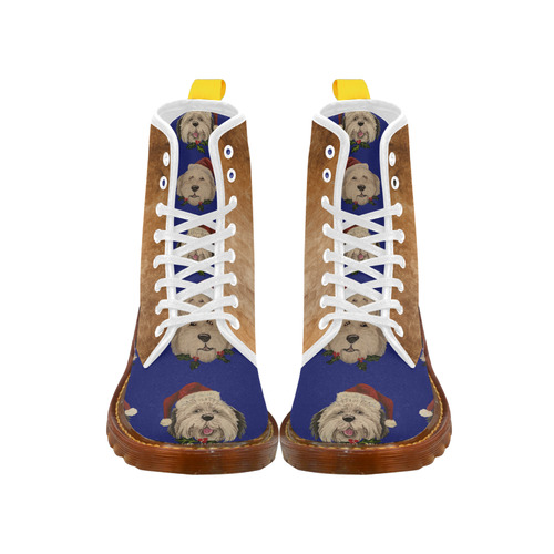 santa sheepies blue Martin Boots For Women Model 1203H