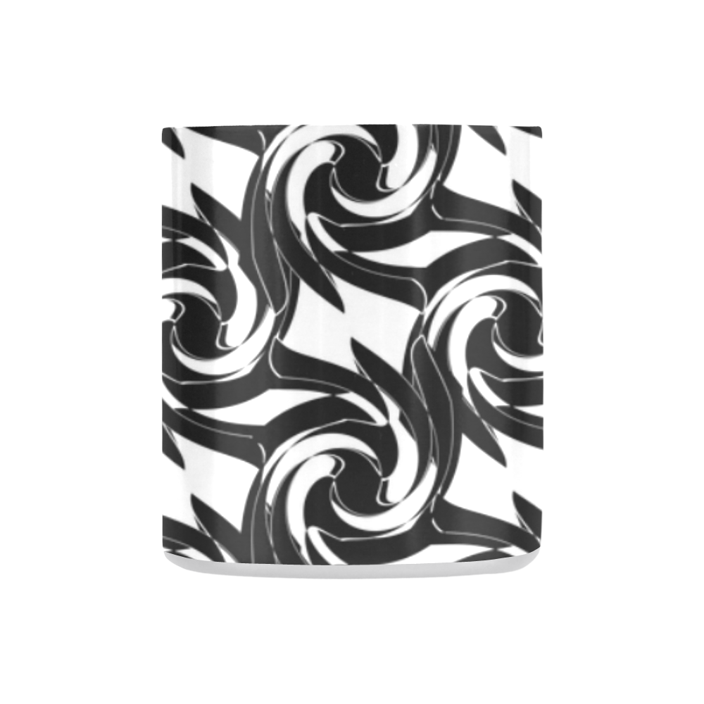 Black and white abstract pattern Classic Insulated Mug(10.3OZ)