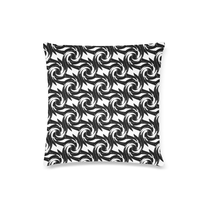 Black and white abstract pattern Custom Zippered Pillow Case 16"x16"(Twin Sides)