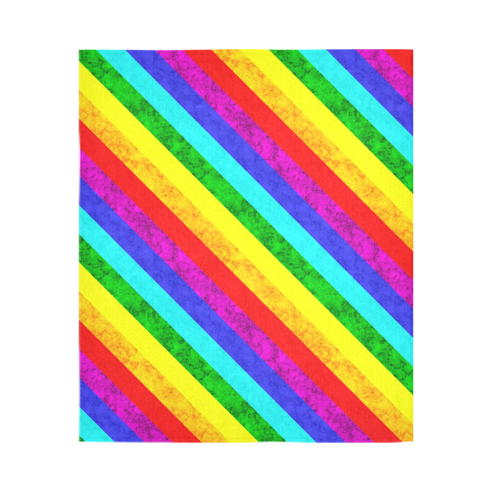 Rainbow abstract pattern Cotton Linen Wall Tapestry 51"x 60"