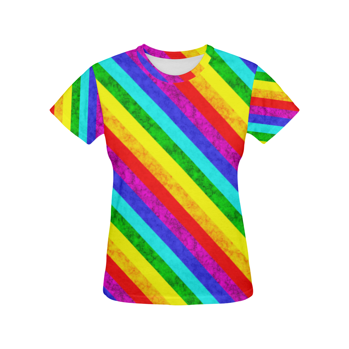 Rainbow abstract pattern All Over Print T-Shirt for Women (USA Size) (Model T40)