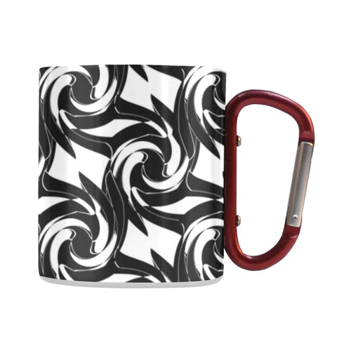 Black and white abstract pattern Classic Insulated Mug(10.3OZ)