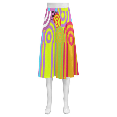 1960's circles Mnemosyne Women's Crepe Skirt (Model D16)