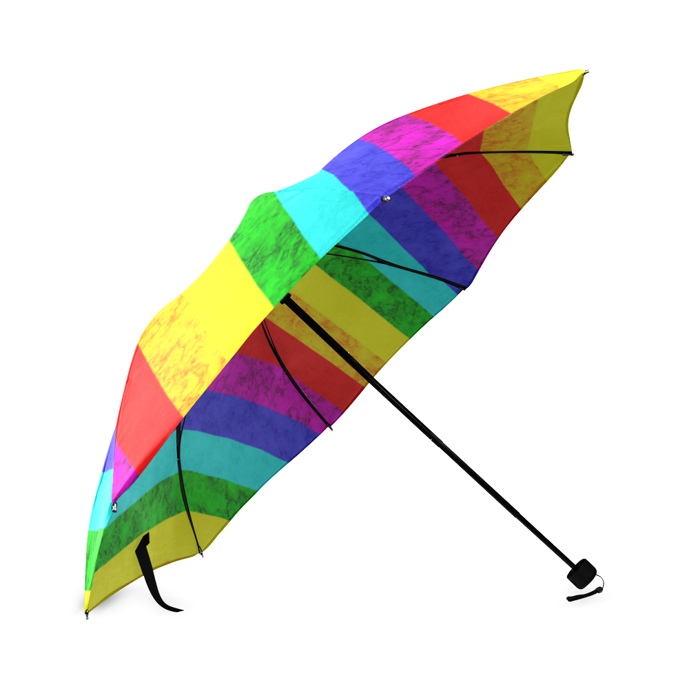 Rainbow abstract pattern Foldable Umbrella (Model U01)