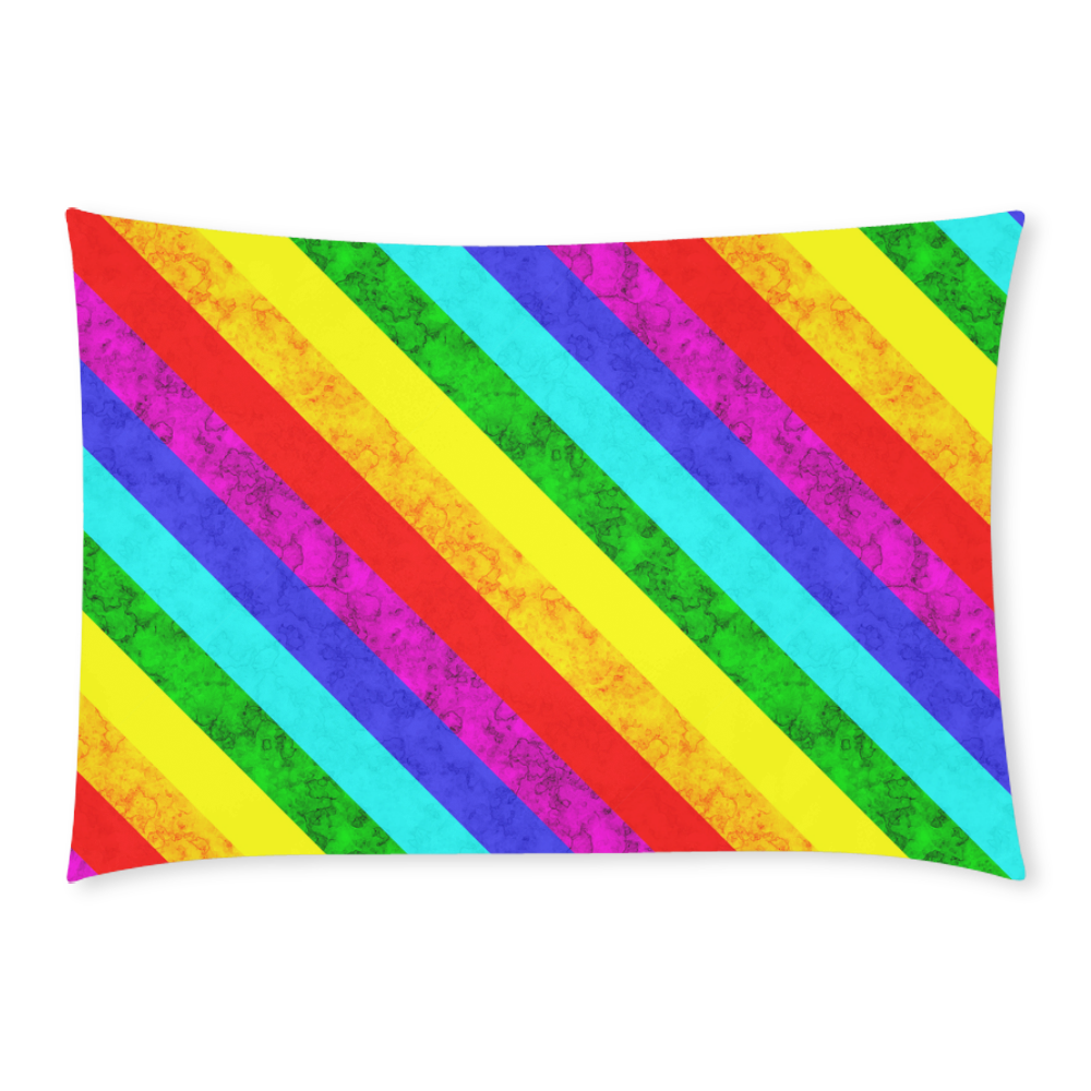 Rainbow abstract pattern Custom Rectangle Pillow Case 20x30 (One Side)