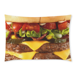 CHEESEBURGER (2) Custom Rectangle Pillow Case 20x30 (One Side)