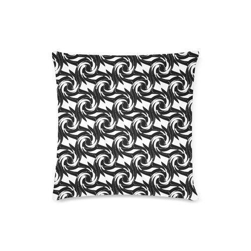 Black and white abstract pattern Custom Zippered Pillow Case 16"x16"(Twin Sides)