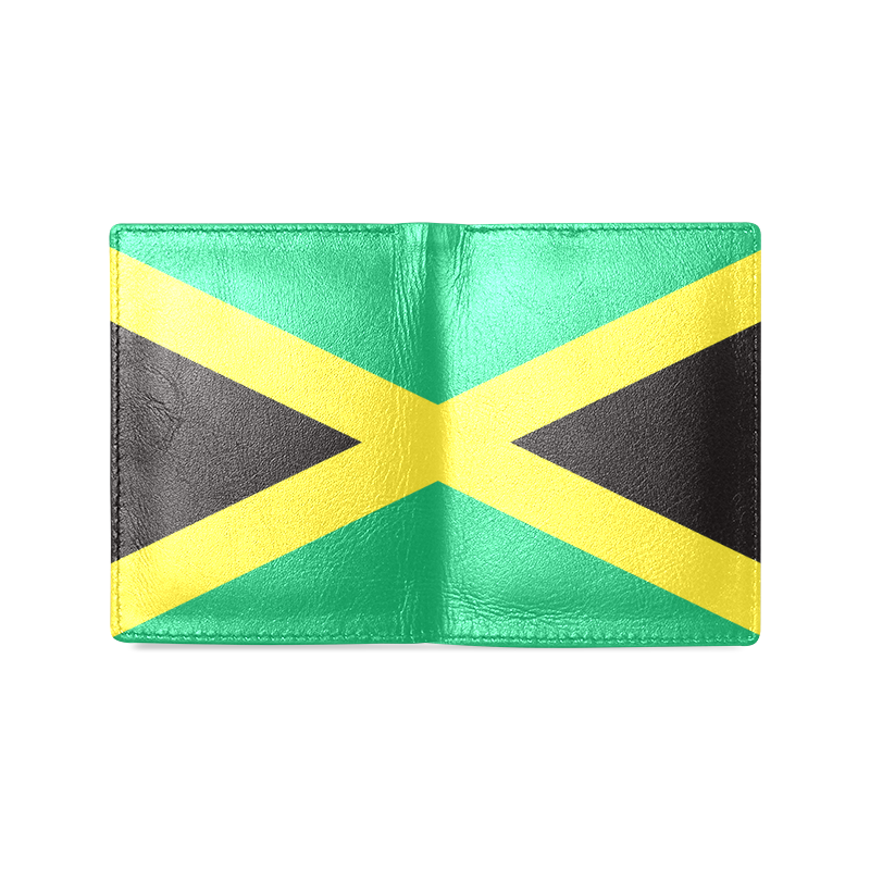 Jamaican Men's Leather Wallet (Model 1612)