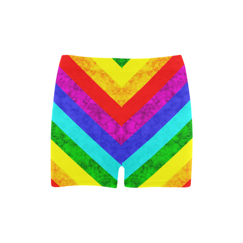 Rainbow abstract pattern Briseis Skinny Shorts (Model L04)