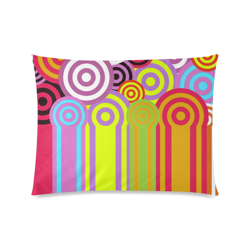 1960's circles Custom Picture Pillow Case 20"x26" (one side)