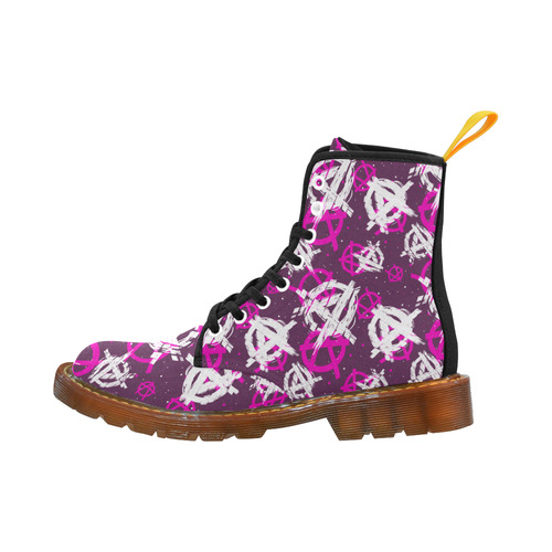 Anarky Pink Abstract Martin Boots For Women Model 1203H