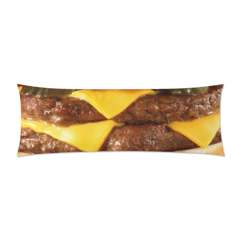 CHEESEBURGER (2) Custom Zippered Pillow Case 21"x60"(Two Sides)