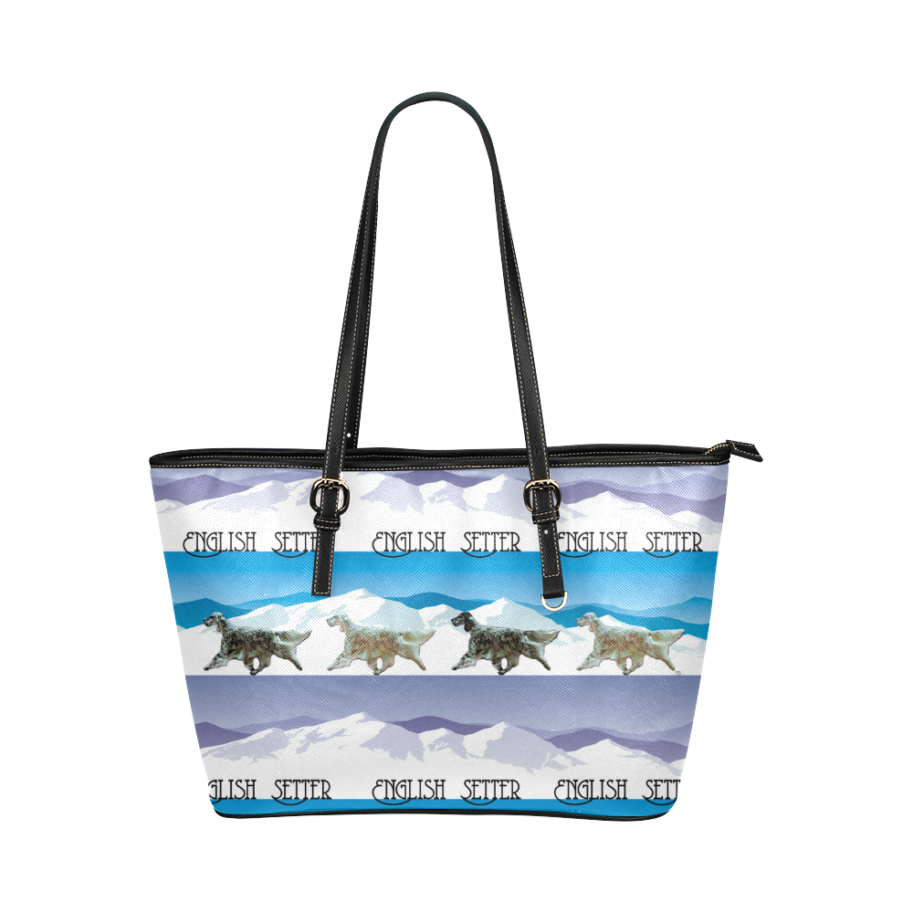 Eng Setters Rockin The Rockies Leather Tote Bag/Small (Model 1651)