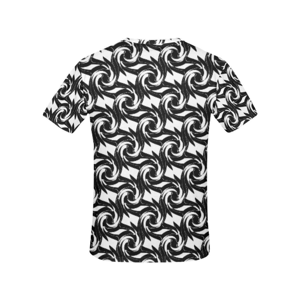 Black and white abstract pattern All Over Print T-Shirt for Women (USA Size) (Model T40)