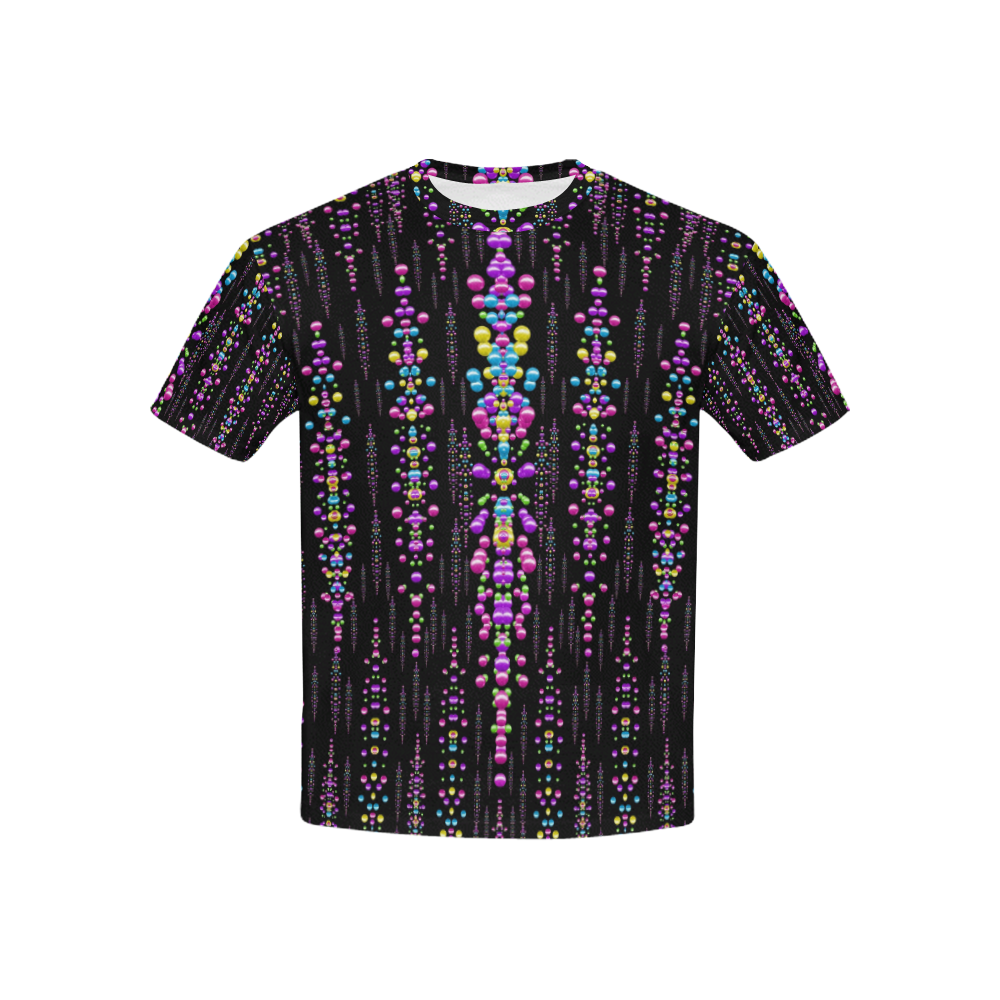 rainbow asteroid pearls in the wonderful night Kids' All Over Print T-shirt (USA Size) (Model T40)