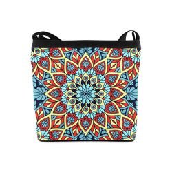 Red Yellow Blue Floral Mandala Crossbody Bags (Model 1613)