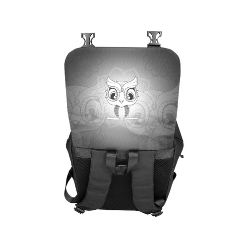 Cute owl, mandala design black and white Casual Shoulders Backpack (Model 1623)