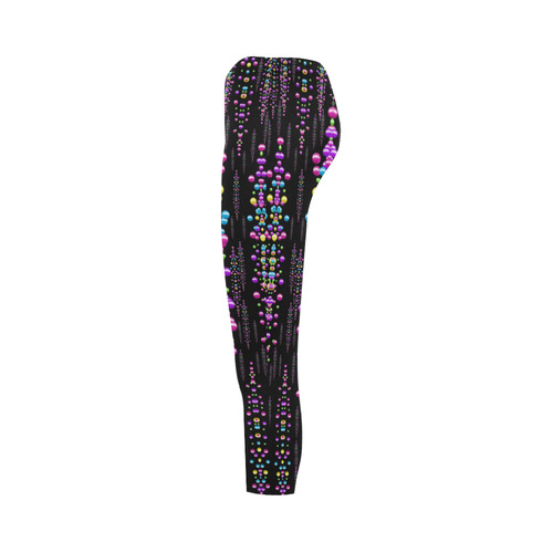 rainbow asteroid pearls in the wonderful night Capri Legging (Model L02)