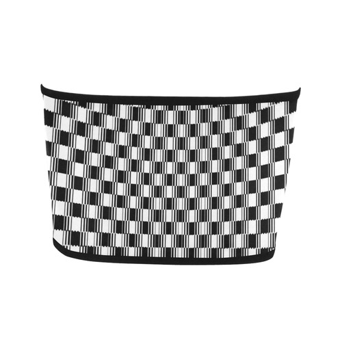 BLACK AND WHITE TILED Bandeau Top