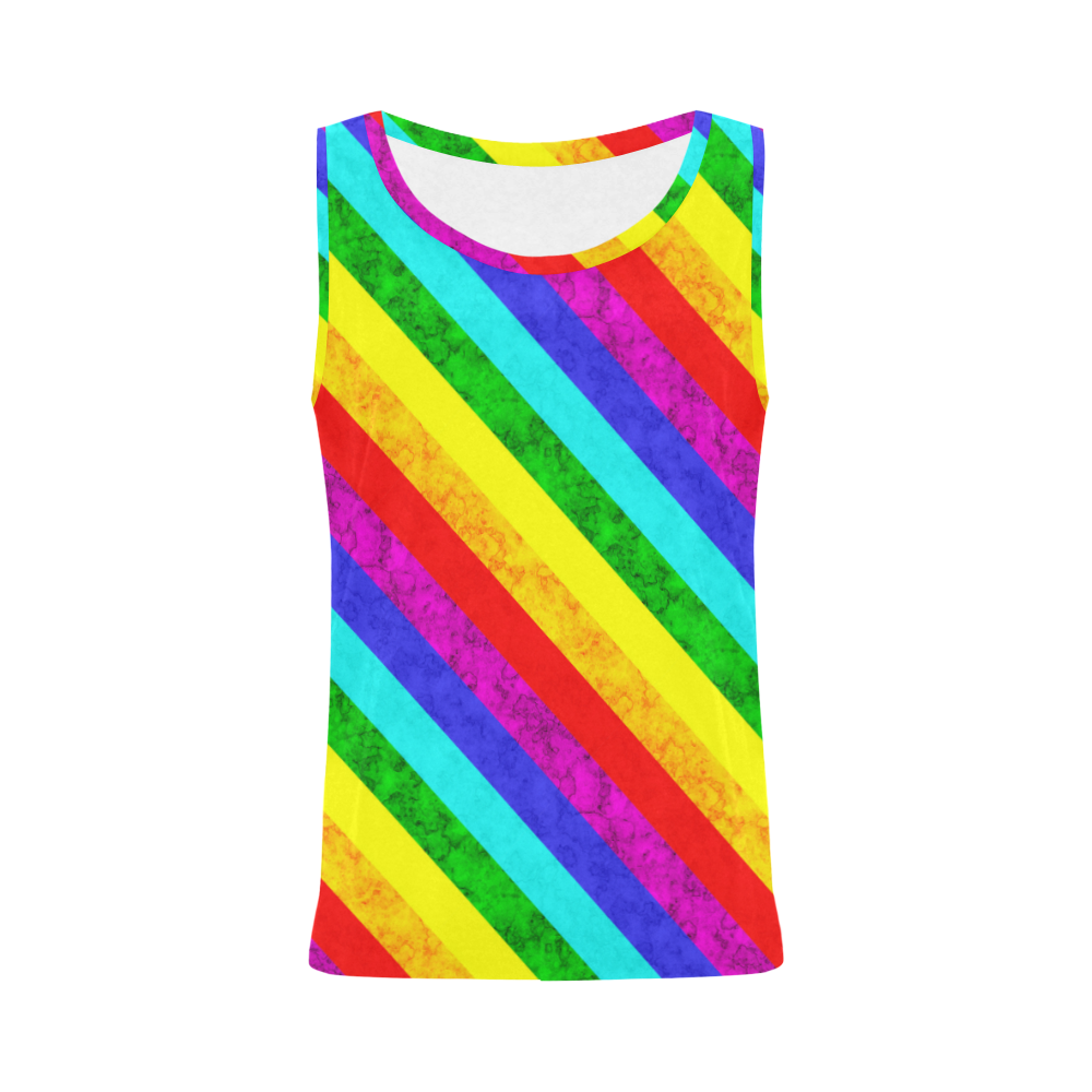 Rainbow abstract pattern All Over Print Tank Top for Women (Model T43)