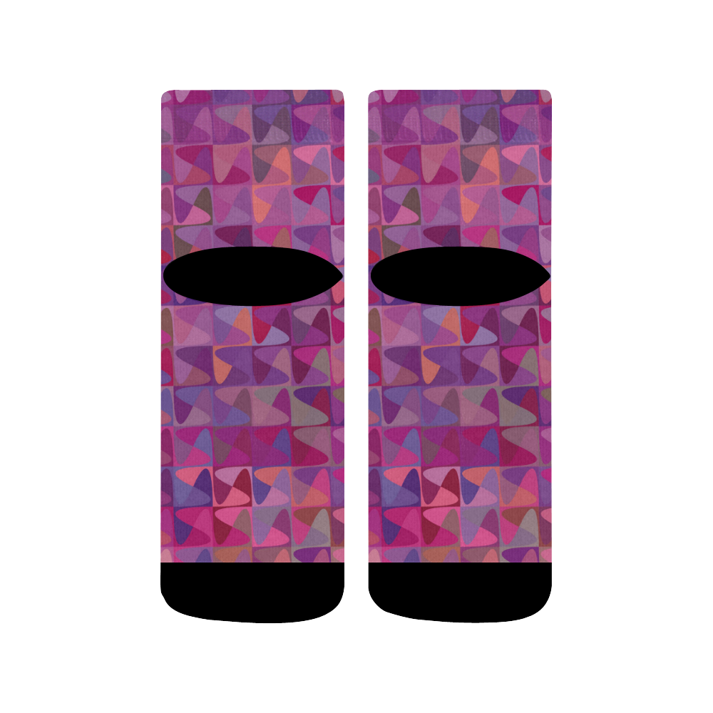 Mosaic Pattern 7 Quarter Socks