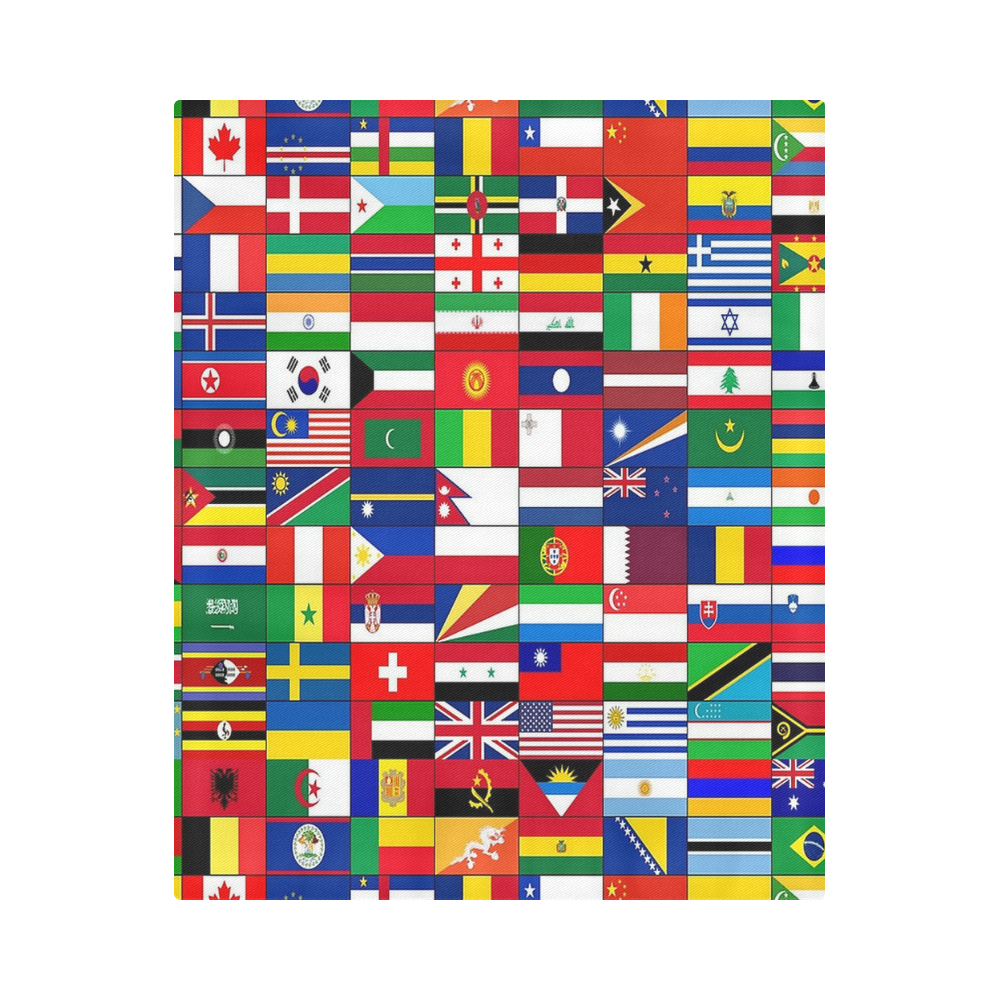 WORLD FLAGS 2 Duvet Cover 86"x70" ( All-over-print)