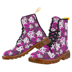 Anarky Pink Abstract Martin Boots For Women Model 1203H