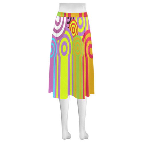 1960's circles Mnemosyne Women's Crepe Skirt (Model D16)