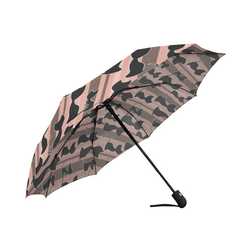 Cats , brown background Auto-Foldable Umbrella (Model U04)
