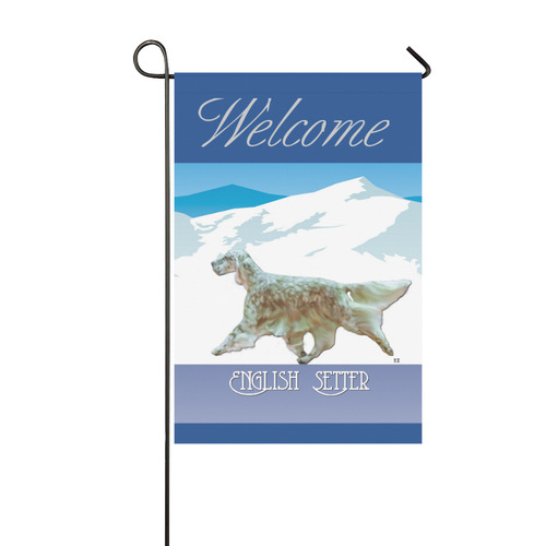 Eng Setters Rockin The Rockies square white text Garden Flag 12‘’x18‘’（Without Flagpole）