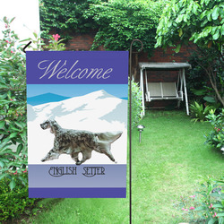 Eng Setters Rockin The Rockies square Black Garden Flag 12‘’x18‘’（Without Flagpole）