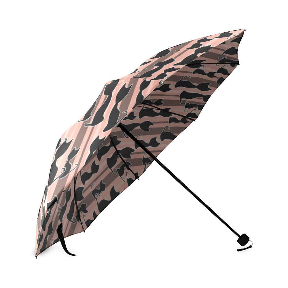 Cats , brown background Foldable Umbrella (Model U01)
