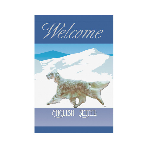 Eng Setters Rockin The Rockies square white text Garden Flag 12‘’x18‘’（Without Flagpole）