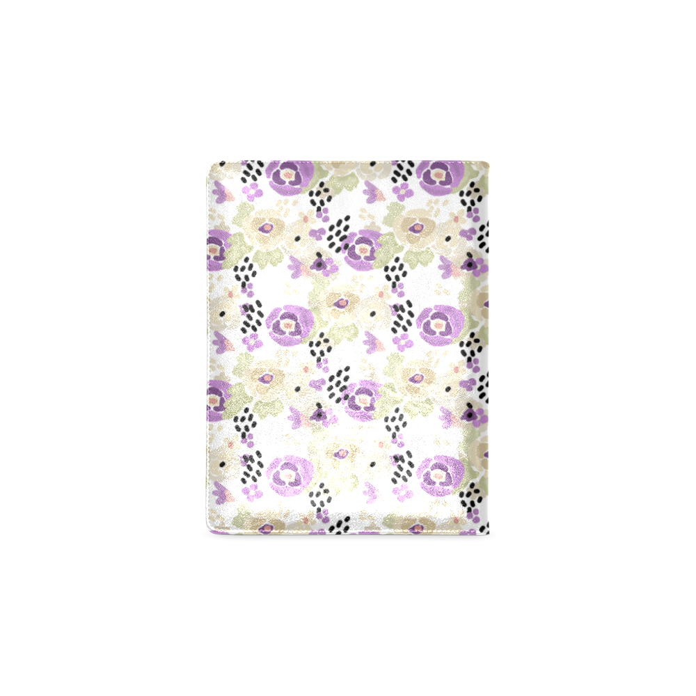Floral purple beige green Custom NoteBook B5
